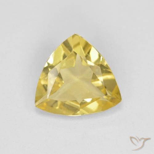 1.27ct Naturale Oro chiaro Berillo, Taglio trillion, VVS
