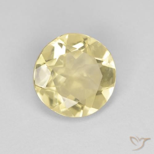 Berillo Giallo banana naturale da 1.63 ct, Rotondo, VVS