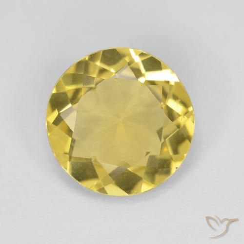 1.94ct Naturale Medium Light-Yellow Berillo, Rotondo, VVS