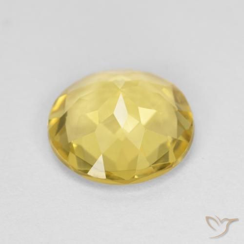 Berillo Medium Light-Yellow naturale da 1.94 ct, Rotondo, VVS