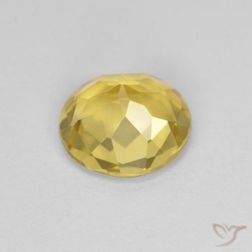 Berillo Giallo Toscana naturale da 1.44 ct, Rotondo, VVS