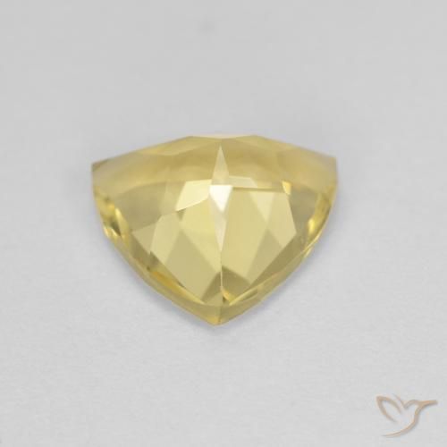 Berillo Medium Light-Yellow naturale da 1.45 ct, Taglio trillion, VVS