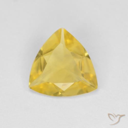 1.00ct Naturale Giallo medio Berillo, Taglio trillion, VVS