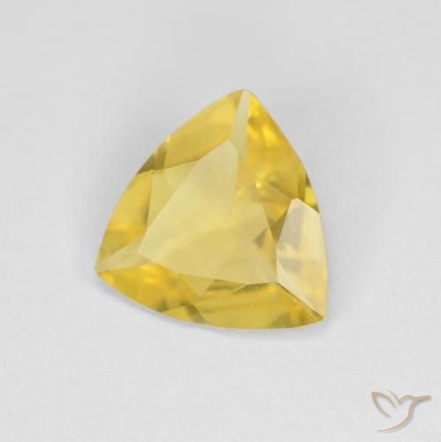 Berillo Giallo medio naturale da 1.00 ct, Taglio trillion, VVS