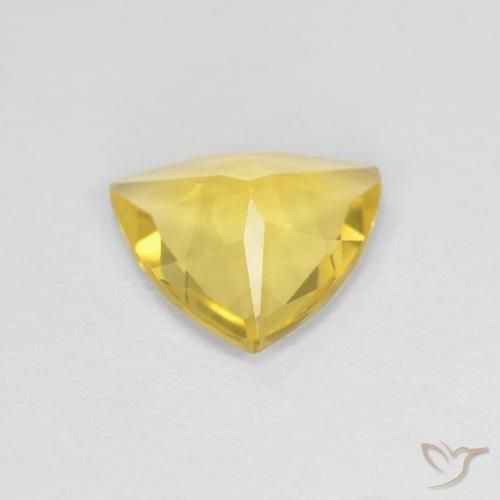 Berillo Giallo medio naturale da 1.00 ct, Taglio trillion, VVS
