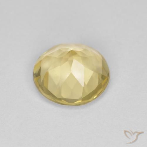 Berillo Giallo dorato chiaro naturale da 1.55 ct, Rotondo, VVS