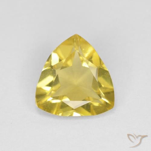 1.17ct Naturale Giallo medio Berillo, Taglio trillion, VVS