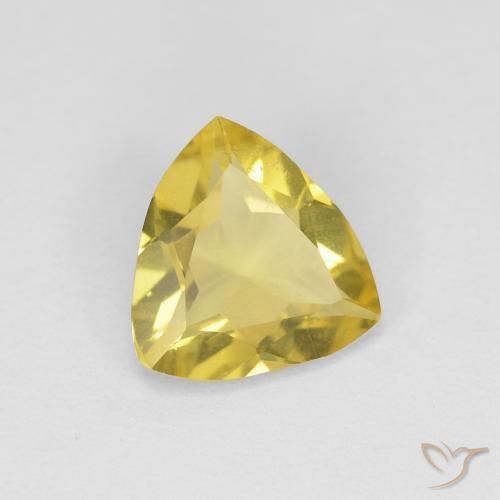 Berillo Giallo medio naturale da 1.17 ct, Taglio trillion, VVS