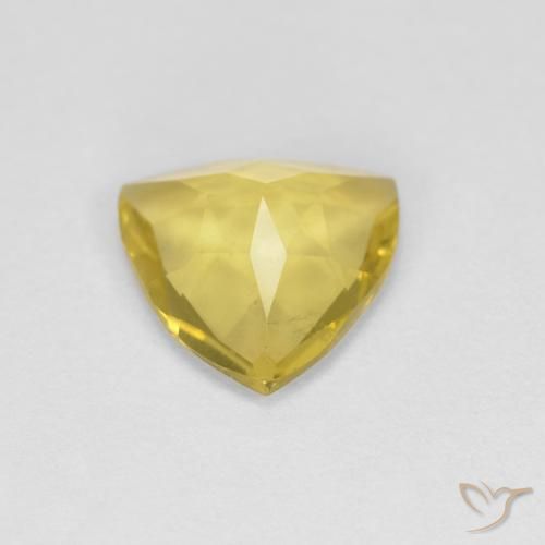 Berillo Giallo medio naturale da 1.17 ct, Taglio trillion, VVS