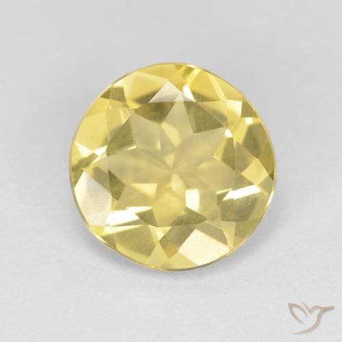1.94ct Naturale Giallo Toscana Berillo, Rotondo, VVS, Photo A