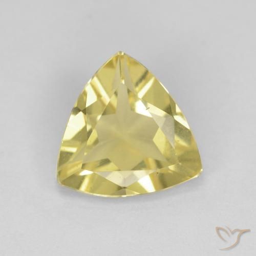1.19ct Naturale Oro chiaro Berillo, Taglio trillion, VVS-VS
