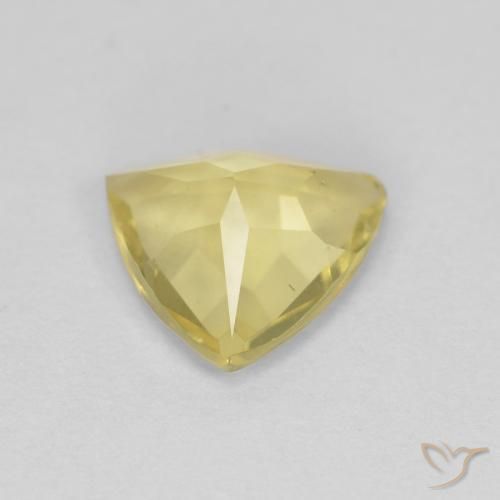 Berillo Oro chiaro naturale da 1.19 ct, Taglio trillion, VVS-VS