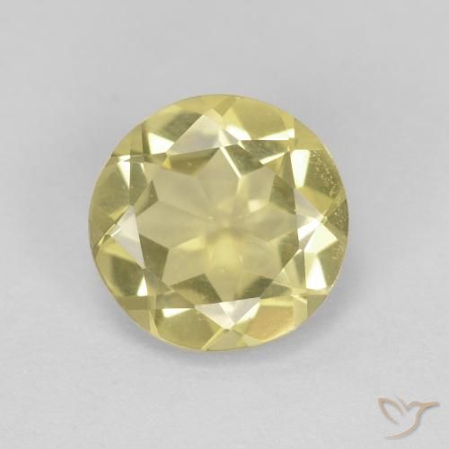 1.62ct Naturale Giallo terroso chiaro Berillo, Rotondo, VVS-VS