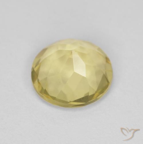 Berillo Giallo terroso chiaro naturale da 1.62 ct, Rotondo, VVS-VS
