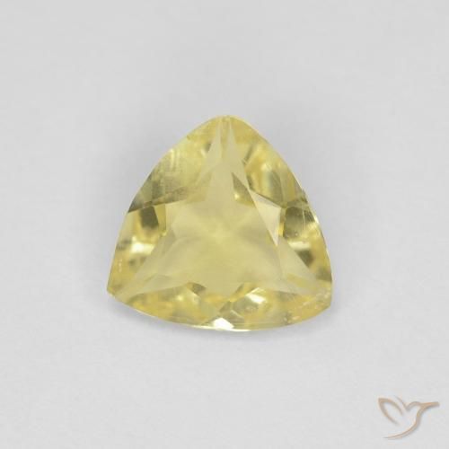 0.81ct Naturale Giallo chiaro Berillo, Taglio trillion, VVS-VS