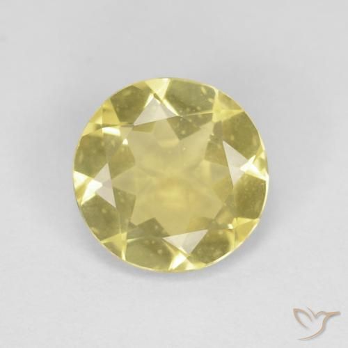 Berillo Giallo caldo naturale da 1.45 ct, Rotondo, VVS-VS