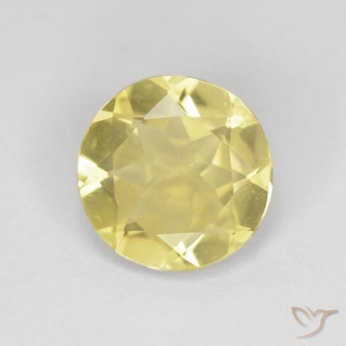 Berillo Giallo caldo naturale da 1.45 ct, Rotondo, VVS-VS