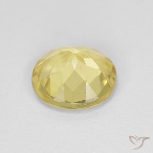 Berillo Giallo caldo naturale da 1.45 ct, Rotondo, VVS-VS