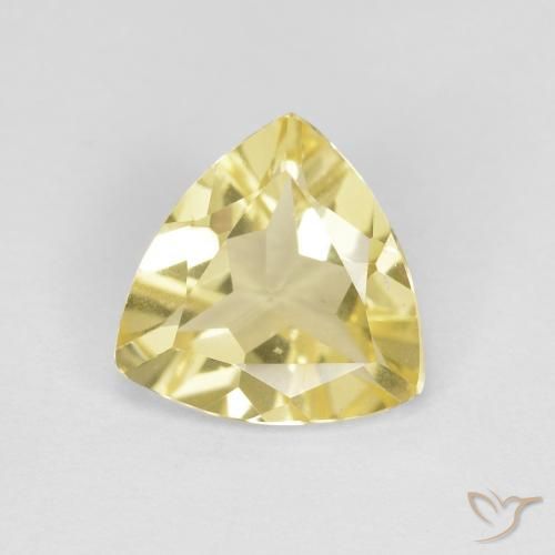1.09ct Naturale Giallo caldo Berillo, Taglio trillion, VVS-VS