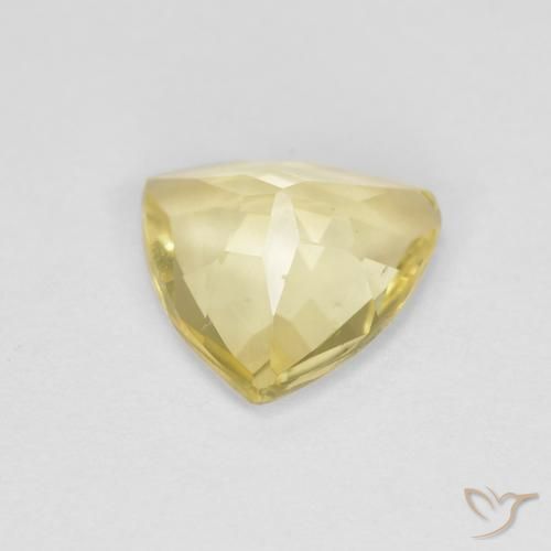 Berillo Giallo caldo naturale da 1.09 ct, Taglio trillion, VVS-VS