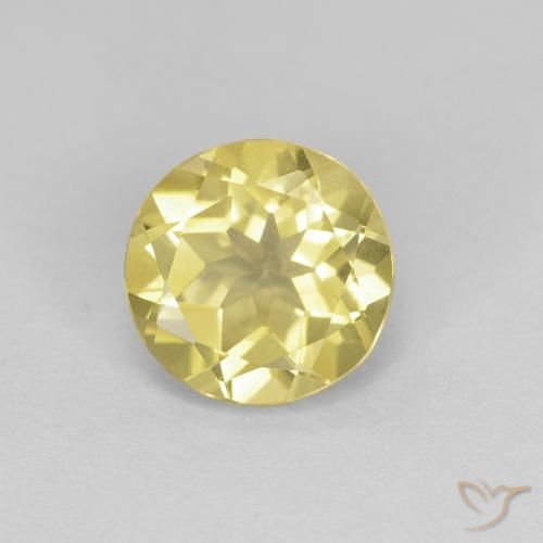 1.23ct Naturale Giallo Toscana Berillo, Rotondo, VVS-VS