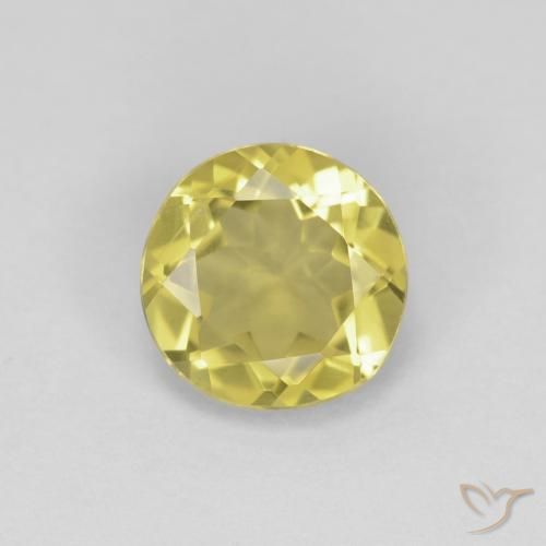 1.17ct Naturale Giallo Toscana Berillo, Rotondo, VVS-VS