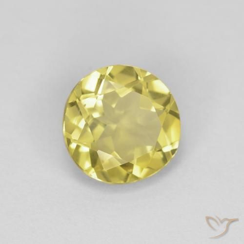 Berillo Giallo Toscana naturale da 1.17 ct, Rotondo, VVS-VS