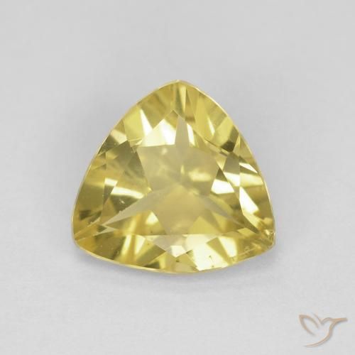 1.26ct Naturale Giallo Toscana Berillo, Taglio trillion, VVS-VS