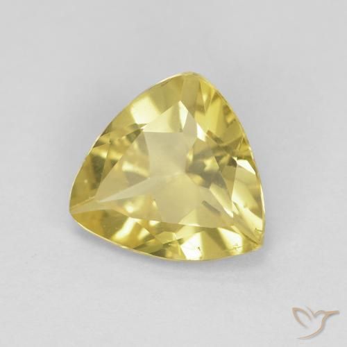 Berillo Giallo Toscana naturale da 1.26 ct, Taglio trillion, VVS-VS