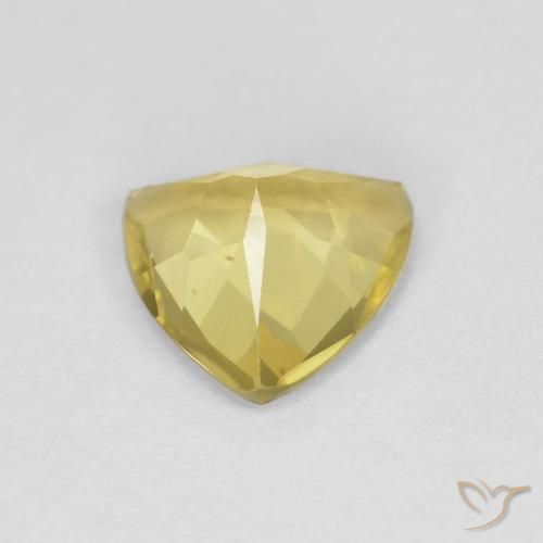 Berillo Giallo Toscana naturale da 1.26 ct, Taglio trillion, VVS-VS