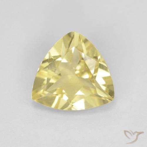 1.36ct Naturale Giallo chiaro Berillo, Taglio trillion, VVS