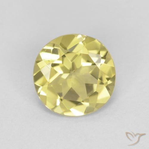 1.05ct Naturale Giallo chiaro Berillo, Rotondo, VVS