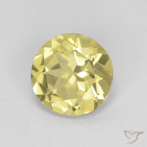Berillo Giallo chiaro naturale da 1.05 ct, Rotondo, VVS