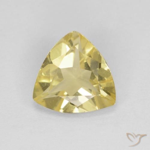 1.19ct Naturale Giallo chiaro Berillo, Taglio trillion, VVS