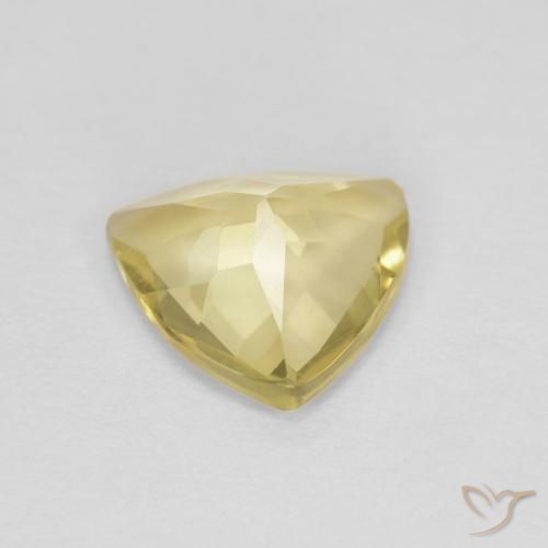 Berillo Giallo chiaro naturale da 1.19 ct, Taglio trillion, VVS