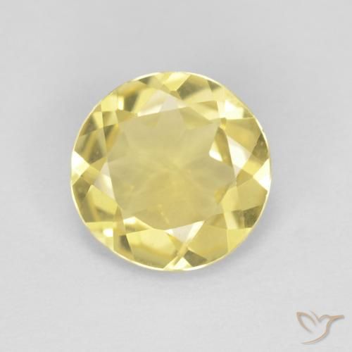 1.45ct Naturale Giallo Toscana Berillo, Rotondo, VVS