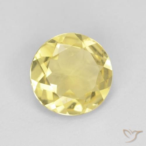 Berillo Giallo Toscana naturale da 1.45 ct, Rotondo, VVS