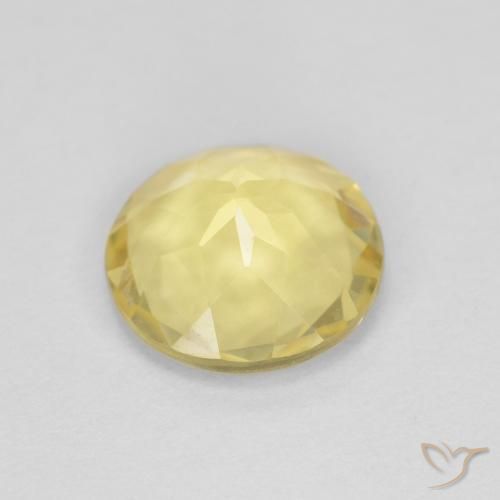 Berillo Giallo Toscana naturale da 1.45 ct, Rotondo, VVS