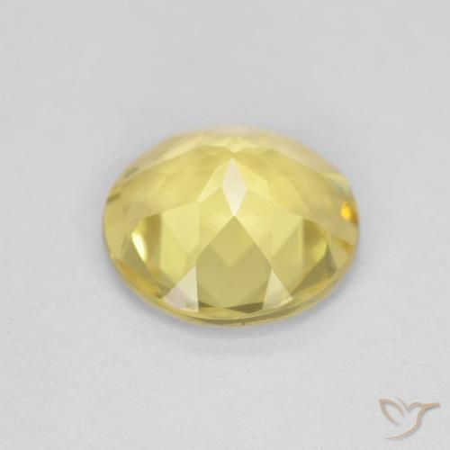 Berillo Medium Light-Yellow naturale da 1.45 ct, Rotondo, VVS