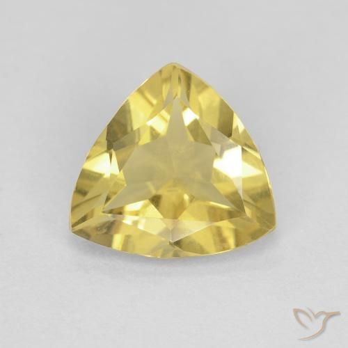 1.34ct Naturale Giallo medio Berillo, Taglio trillion, VVS