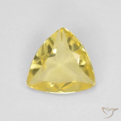 0.79ct Naturale Giallo Toscana Berillo, Taglio trillion, VVS