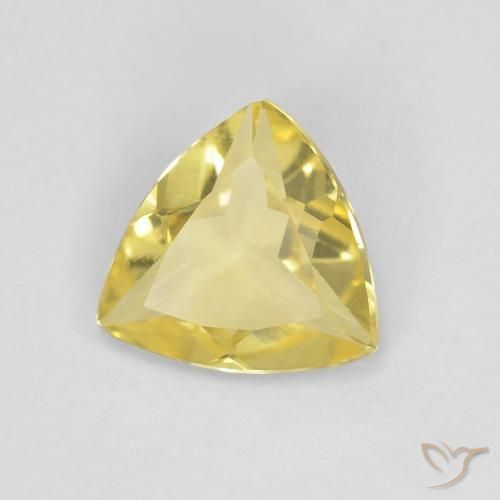 Berillo Giallo Toscana naturale da 0.79 ct, Taglio trillion, VVS