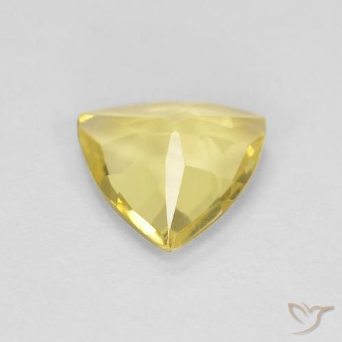 Berillo Giallo Toscana naturale da 0.79 ct, Taglio trillion, VVS