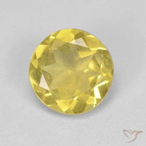 1.54ct Naturale Giallo miele chiaro Berillo, Rotondo, VS