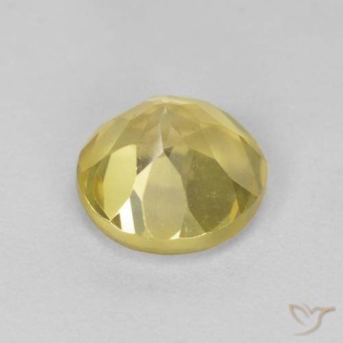 Berillo Medium Light-Yellow naturale da 1.46 ct, Rotondo, VS
