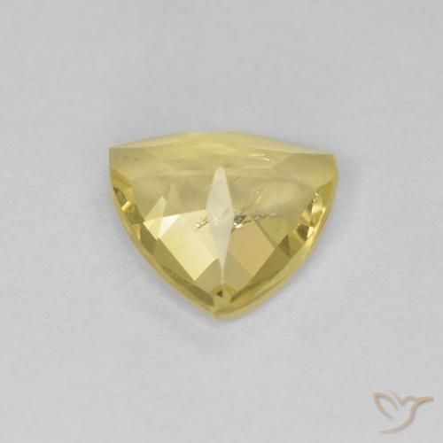 Berillo Medium Light-Yellow naturale da 0.77 ct, Taglio trillion, VS