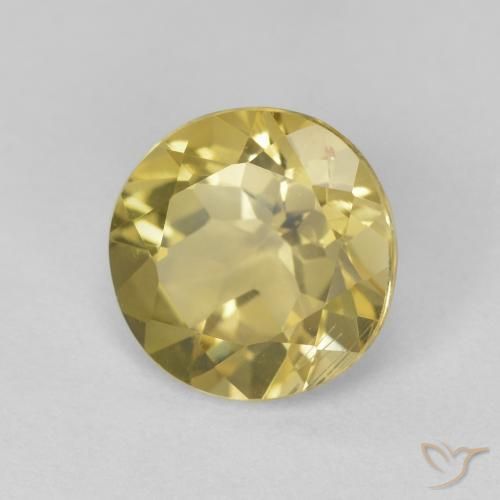 1.58ct Naturale Giallo Toscana Berillo, Rotondo, VS