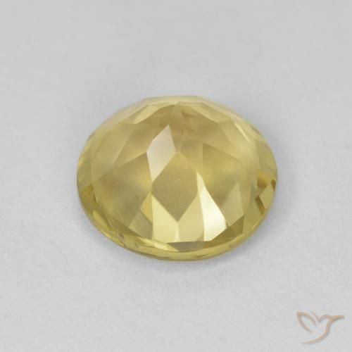 Berillo Giallo Toscana naturale da 1.58 ct, Rotondo, VS