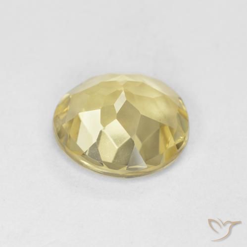 Berillo Giallo caldo naturale da 1.40 ct, Rotondo, VVS-VS
