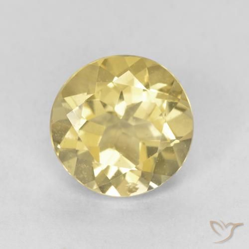 1.75ct Naturale Giallo chiaro Berillo, Rotondo, VS